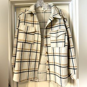 BKE Brushed Plaid Shacket